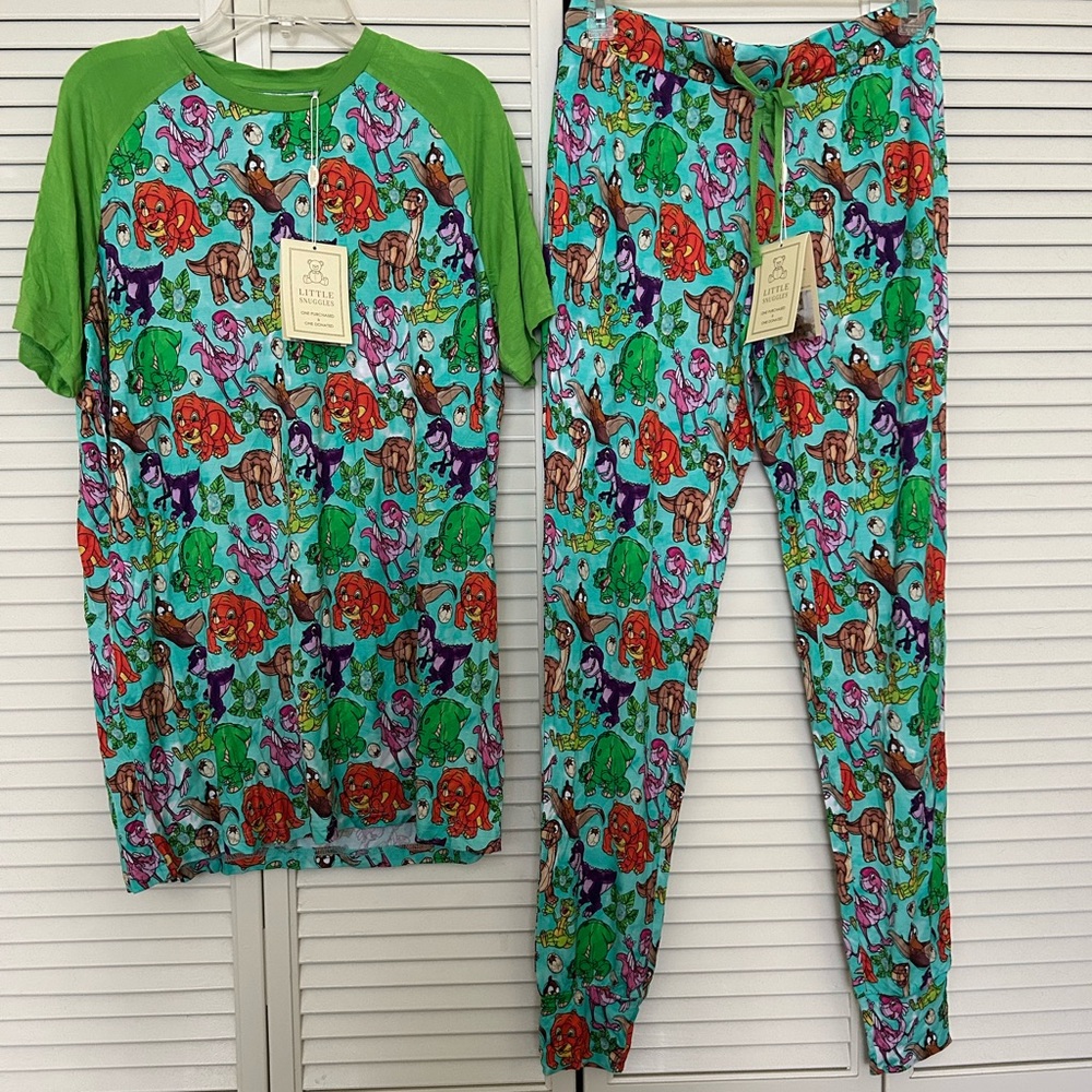 Charlie’s project bamboo land before time adult pj set NWT